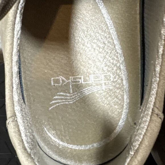 Dansko Leela Lace Up Sneakers Womens Size Eu 36 US 6 Taupe Tan Brown Nubuck - Picture 8 of 12